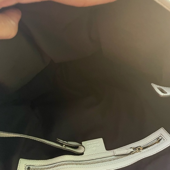 GUCCI GG Canvas Horsebit Tote Bag Beige Silver - Picture 13 of 13